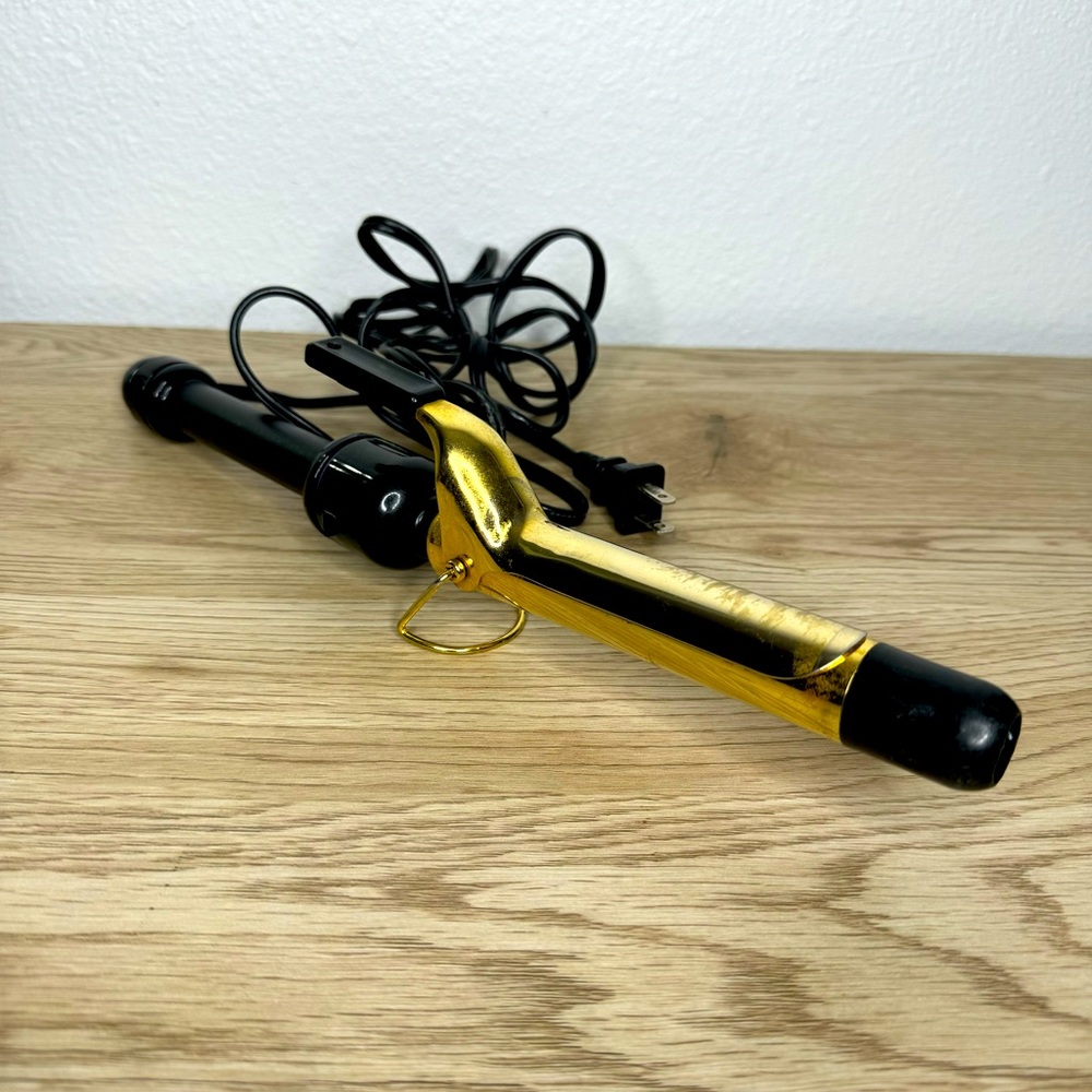 Hot Tools Gold Barrel Curling Iron 1” Wand? - Used-‎ See Description